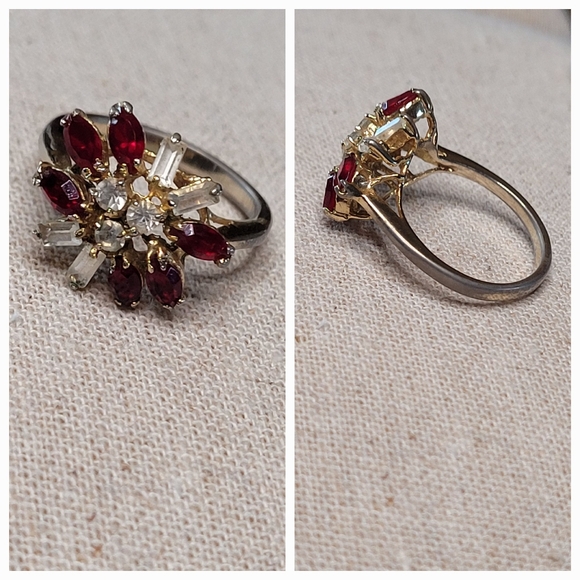 Vintage Cocktail Ring Size 9 - Picture 1 of 16